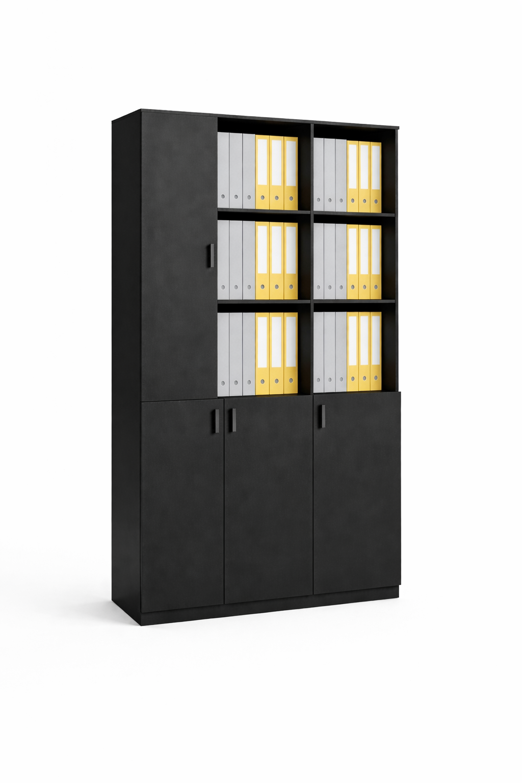 Modern black office storage cabinet
